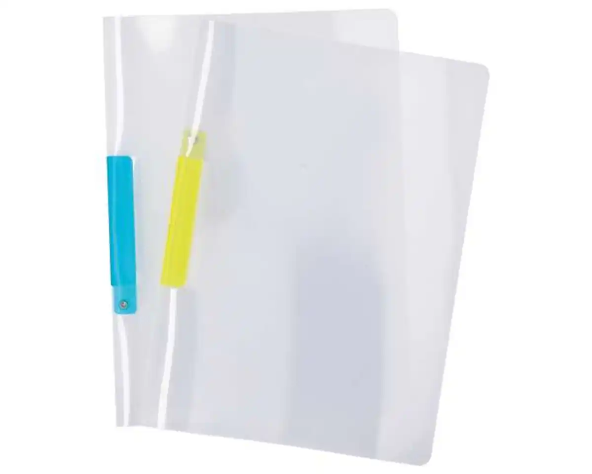 Bild 1 von novooo Cliphefter transparent, farbiger Clip