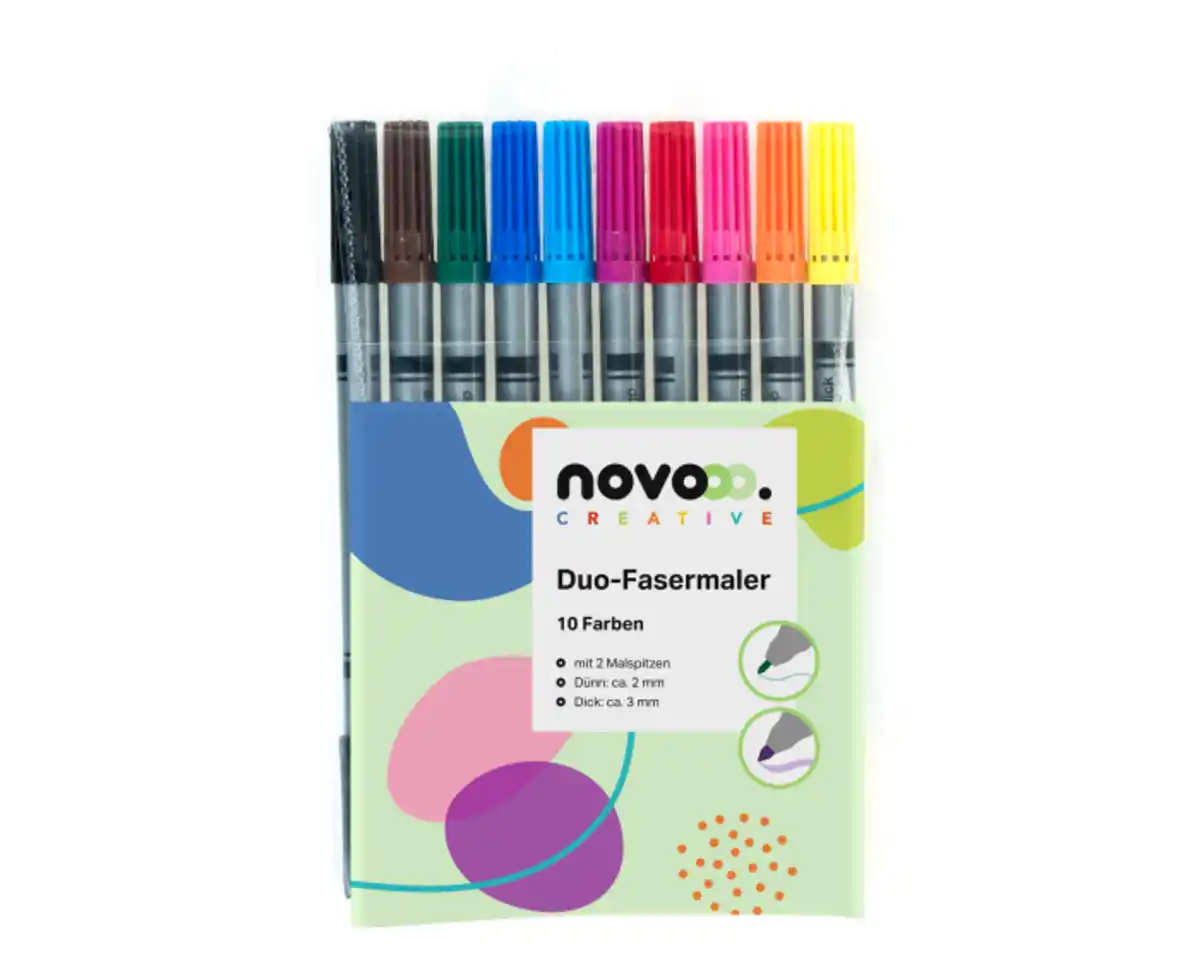 Bild 1 von novooo Fasermalstifte Zweispitz