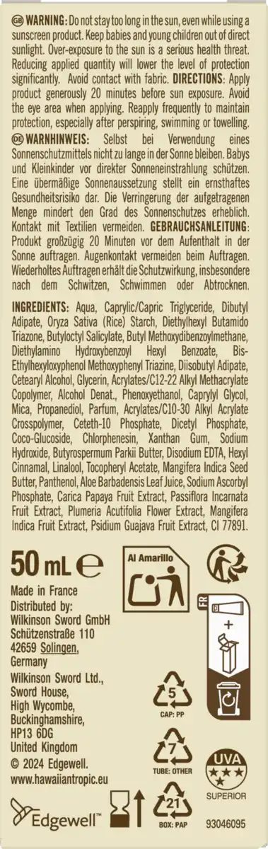 Bild 2 von Hawaiian Tropic Glowing Protection Face Cream LSF50, 50 ml