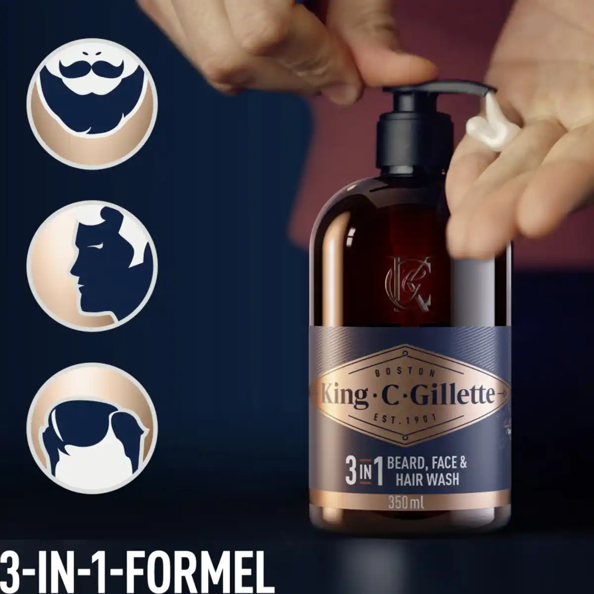 Bild 3 von King C. Gillette Bartpflege Bartshampoo, 350 ml