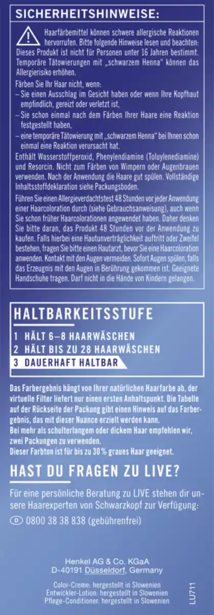 Bild 2 von Schwarzkopf LIVE Urban Metallics Haarfarbe U71 Metallic Silver