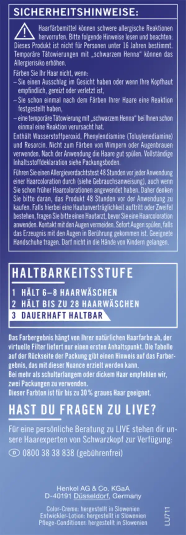 Bild 2 von Schwarzkopf LIVE Urban Metallics Haarfarbe U71 Metallic Silver