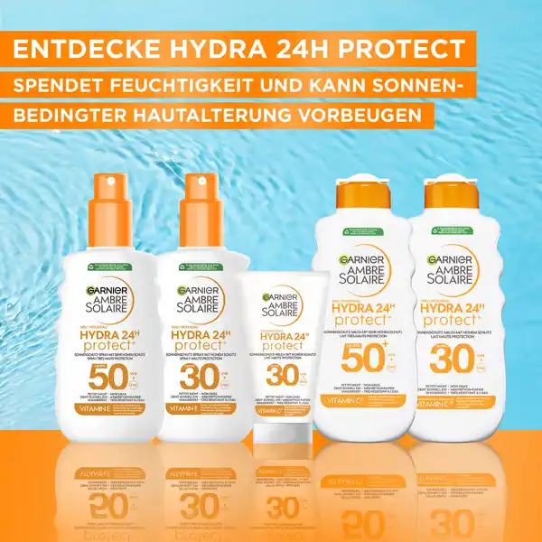 Bild 3 von Garnier Ambre Solaire Hydra Protect+ 24h Sonnenschutz-Milch LSF30, 150 ml