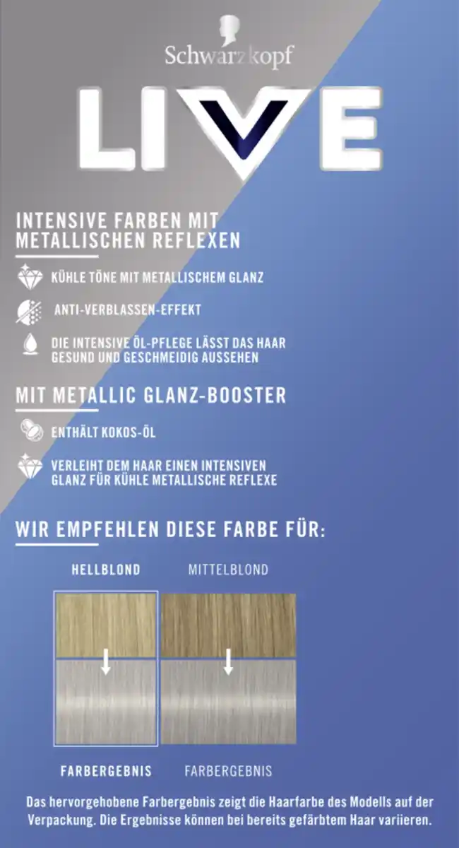 Bild 4 von Schwarzkopf LIVE Urban Metallics Haarfarbe U71 Metallic Silver