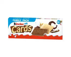 Ferrero Kinder Cards Kekswaffeln Family Pack 10x 2 Cards 256 g