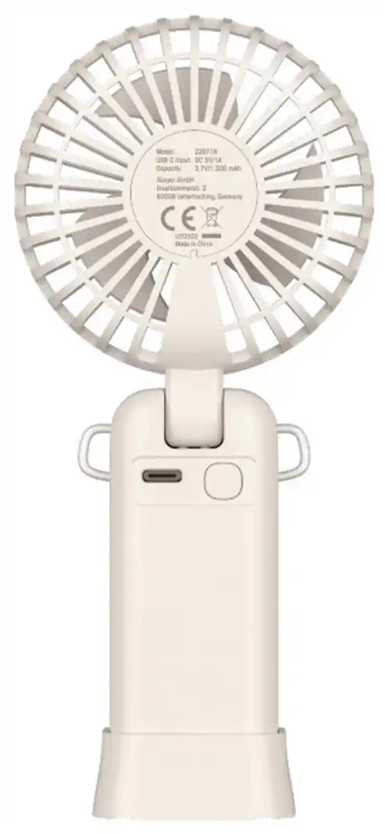 Bild 1 von Handventilator (1.200mAh) mit Smartphone Halterung beige