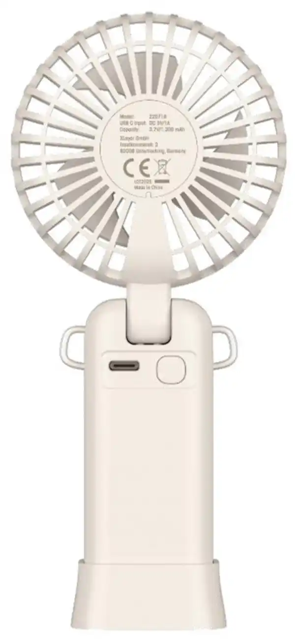 Bild 1 von Handventilator (1.200mAh) mit Smartphone Halterung beige