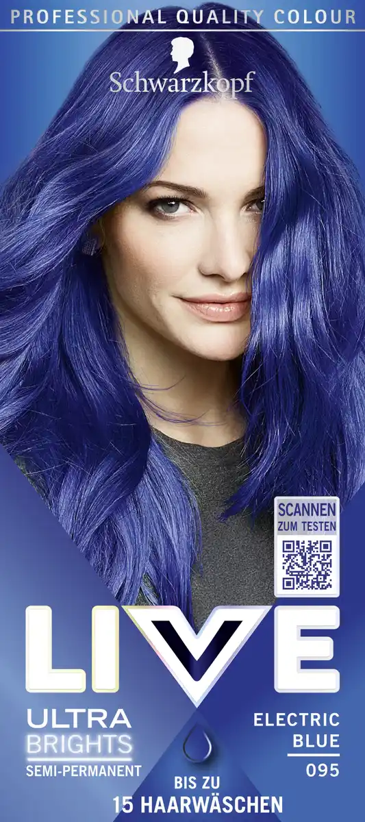 Bild 1 von Schwarzkopf LIVE Ultra Brights Haarfarbe 095 Electric Blue