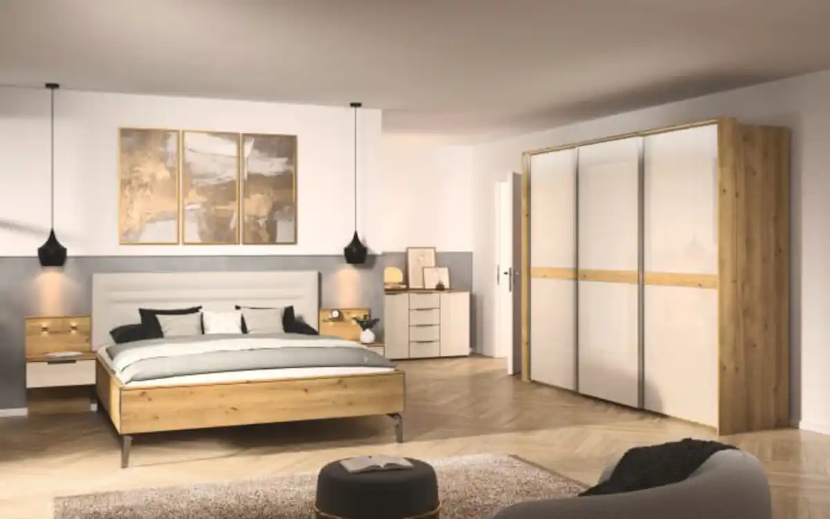 Bild 3 von Bettanlage Ajana Scale Sleep, grau/Asteiche-Nachbildung, 180 x 200 cm