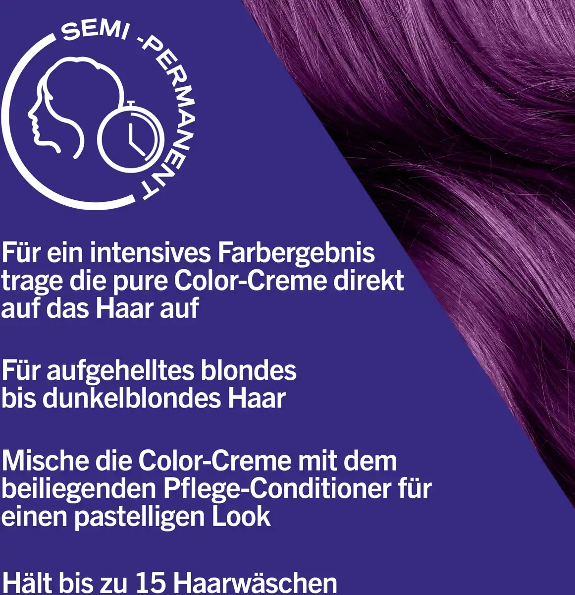 Bild 4 von Schwarzkopf LIVE Ultra Brights Haarfarbe 094 Purple Punk