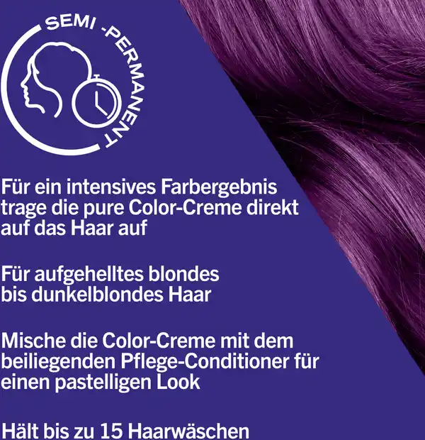 Bild 4 von Schwarzkopf LIVE Ultra Brights Haarfarbe 094 Purple Punk