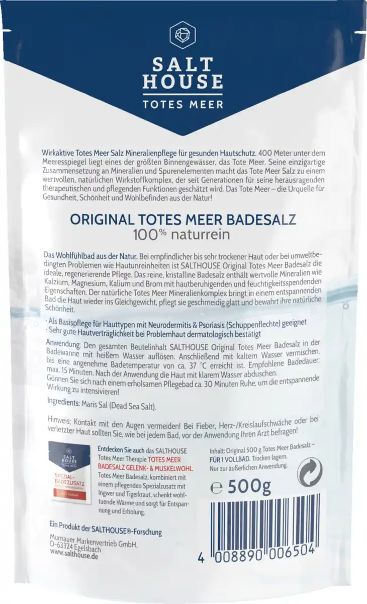 Bild 2 von Salthouse Original Totes Meer Badesalz, 500 g