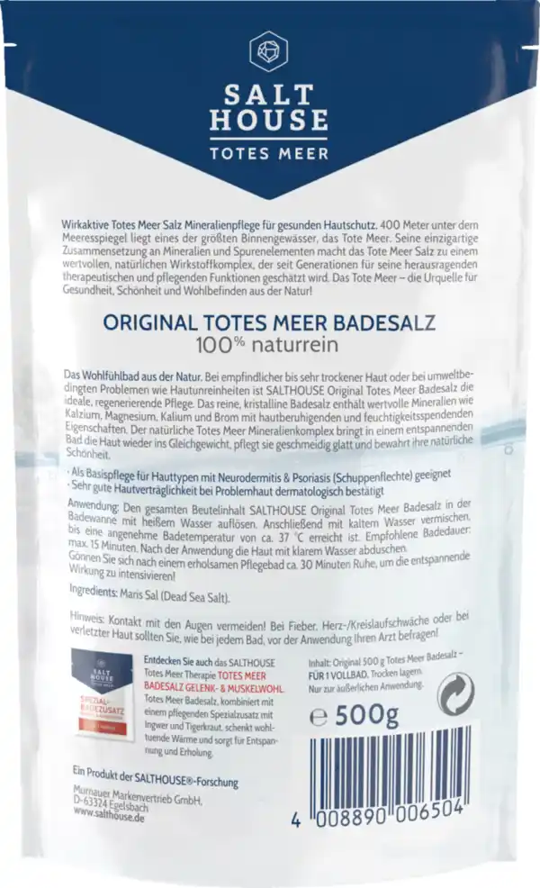 Bild 2 von Salthouse Original Totes Meer Badesalz, 500 g