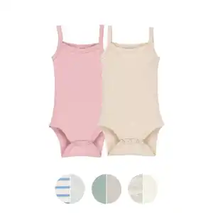 LILY & DAN Baby-Sommer-Body, Baumwolle (BIO), 2er-Pack