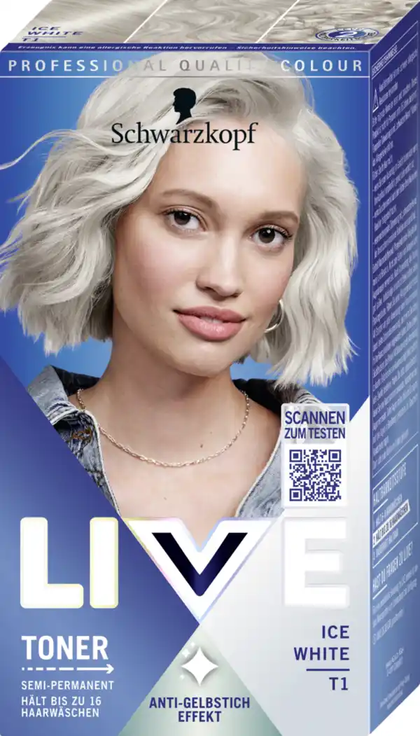 Bild 1 von Schwarzkopf LIVE Toner Haarfarbe T1 Ice White