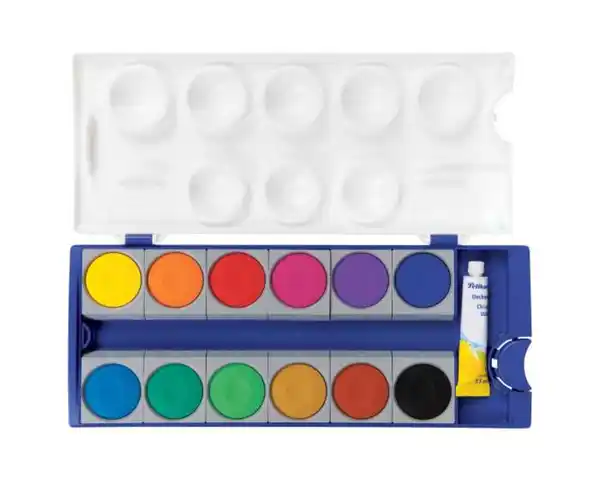 Bild 1 von Pelikan Deckfarbkasten K12 12 Farben + 1 Deckweiß