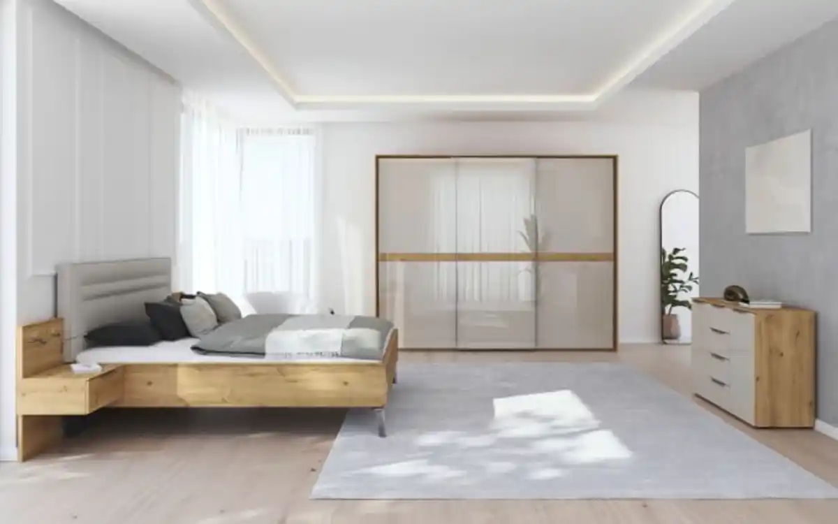 Bild 4 von Bettanlage Ajana Scale Sleep, grau/Asteiche-Nachbildung, 180 x 200 cm