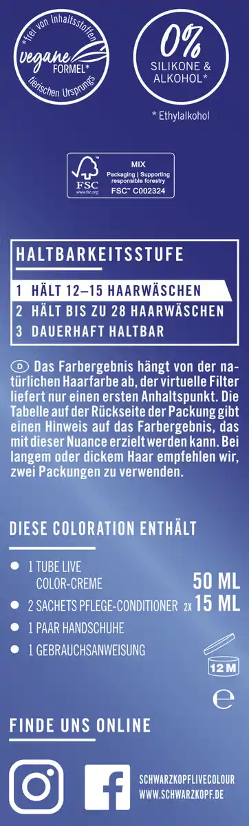 Bild 3 von Schwarzkopf LIVE Ultra Brights Haarfarbe 095 Electric Blue