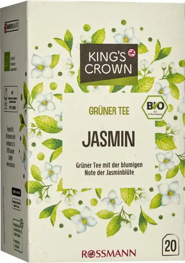 Bild 1 von KING'S CROWN Bio Grüner Tee Jasmin, 30 g