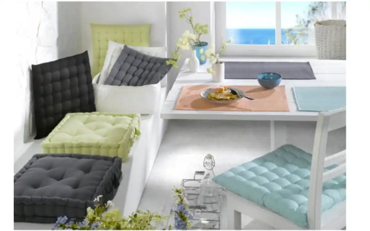 Bild 3 von Sitzkissen Bobby, graublau, 40 x 40 cm