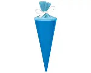 Mini-Schultüten blanko zum Dekorieren 12 cm rund farbig 6er