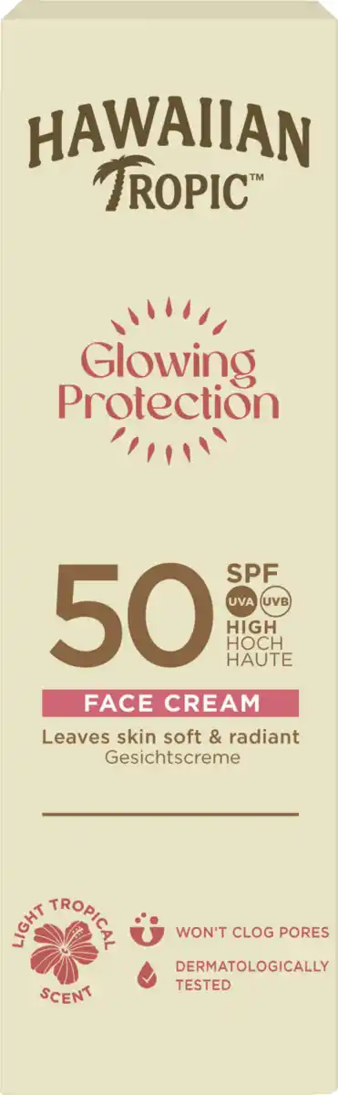 Bild 1 von Hawaiian Tropic Glowing Protection Face Cream LSF50, 50 ml