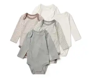 5 Baby-Bodys mit Mitwachsfunktion