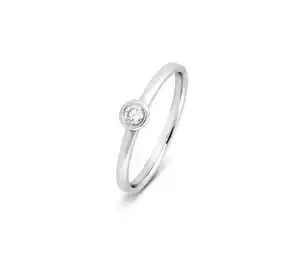 585 Weißgold Ring, Diamant