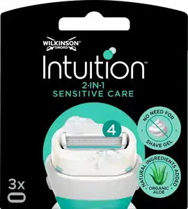 WILKINSON SWORD Intuition 2in1 Sensitive Care Klingen, 3 Stk