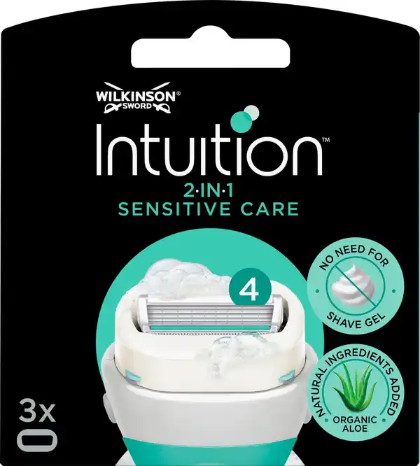 Bild 1 von WILKINSON SWORD Intuition 2in1 Sensitive Care Klingen, 3 Stk