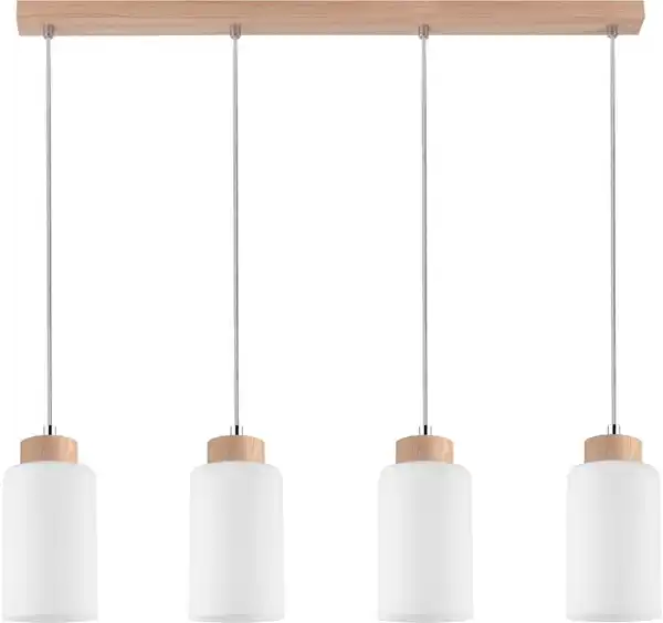 Bild 1 von SPOT Light Pendelleuchte BOSCO WOOD, ohne Leuchtmittel, Hängeleuchte, Naturprodukt aus Eichenholz,Schirm aus Glas