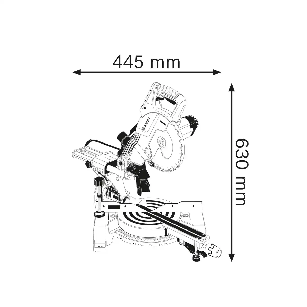 Bild 3 von Bosch Professional Paneelsäge GCM 80 SJ 1.400 W inkl. 2 Sägeblätter Ø 216 mm
