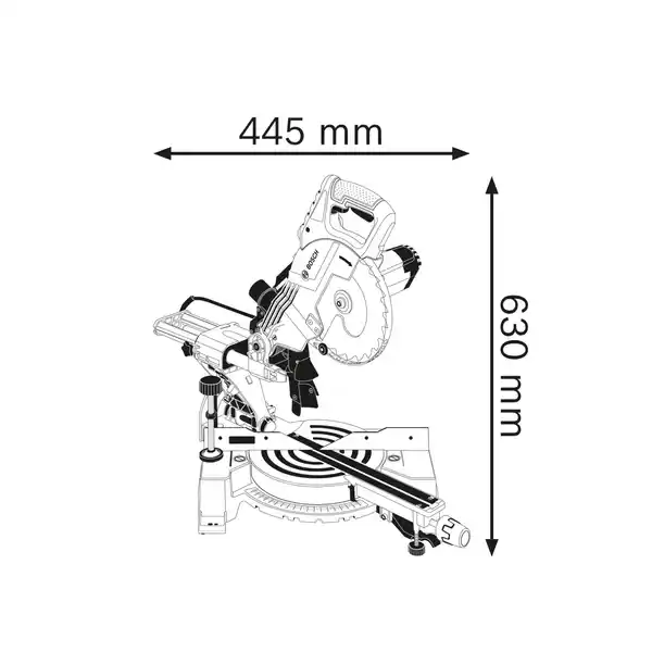 Bild 3 von Bosch Professional Paneelsäge GCM 80 SJ 1.400 W inkl. 2 Sägeblätter Ø 216 mm