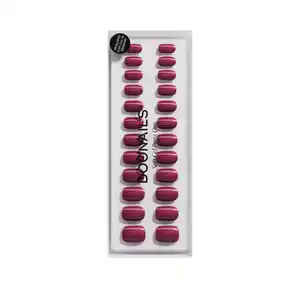 DOONAILS Soft Gel Press Ons Bubblegum Short Square, 0 Bubblegum