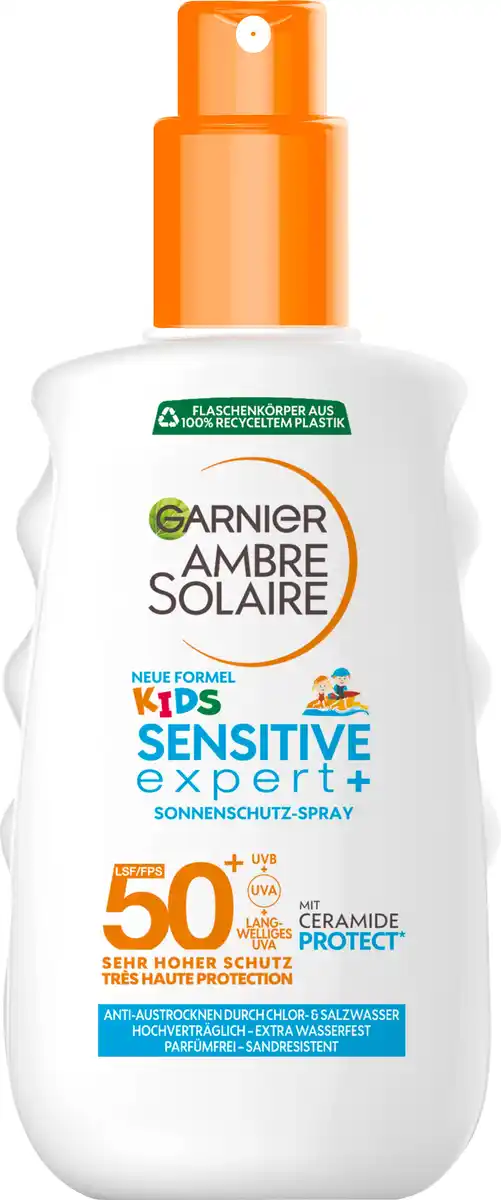 Bild 1 von Garnier Ambre Solaire Sensitive Kids Sonnenspray LSF50+, 150 ml