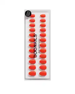 DOONAILS Soft Gel Press Ons On Fire Short Round, 0 On