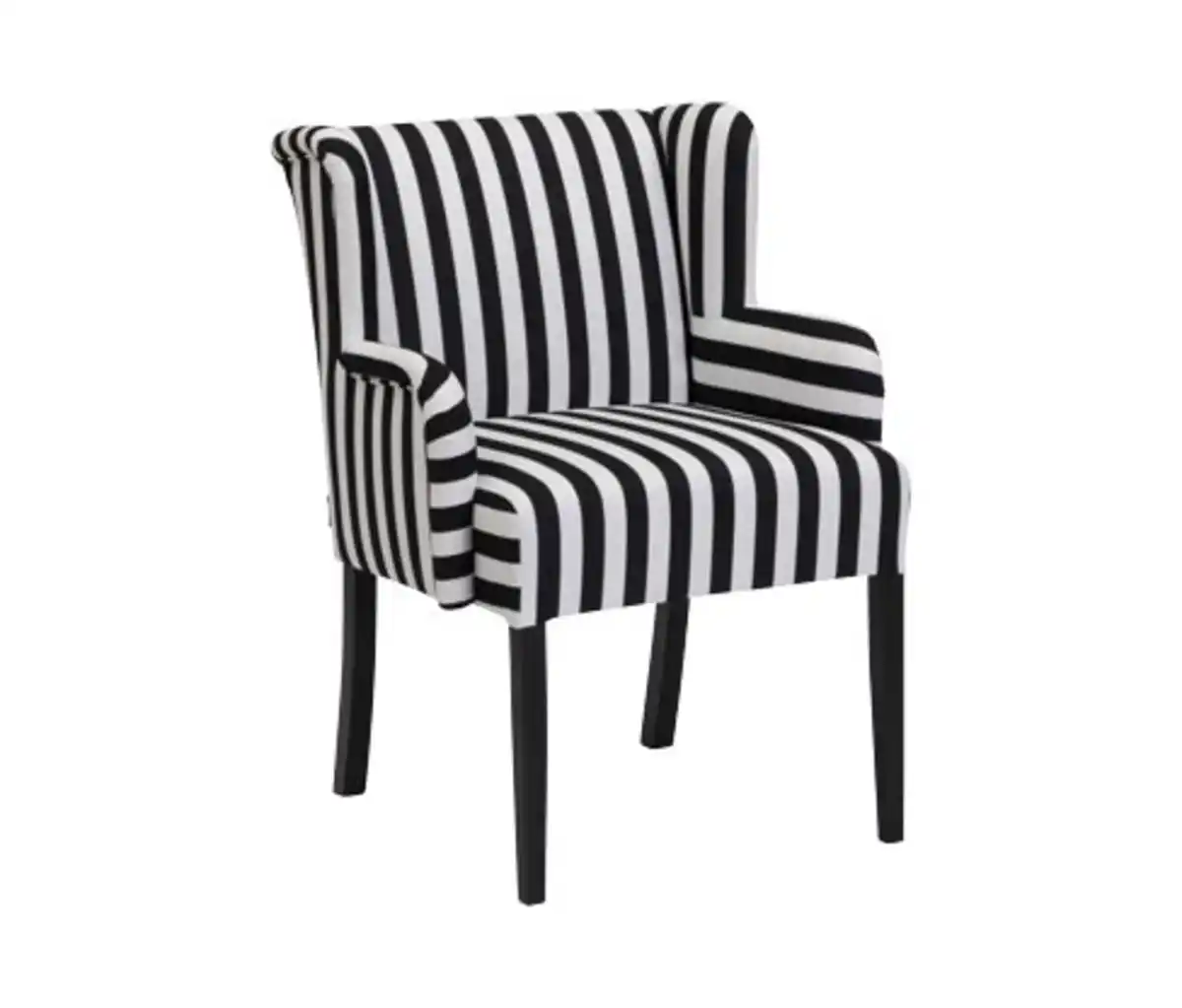 Bild 1 von Polsterstuhl mit Armlehne »Hendrick«, schwarz/weiß gestreift