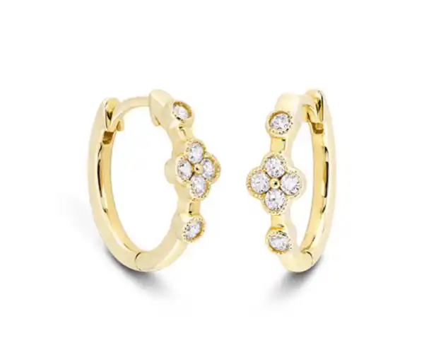Bild 1 von Creolen 585 Gold, Diamanten