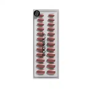 DOONAILS Glazed Chocolate Short Almond Soft Gel Press Ons, 0 Glazed