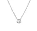 Bild 1 von 585 Weißgold Collier, Diamanthänger