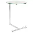 Bild 1 von Kare-Design Beistelltisch, Chrom, Metall, Glas, rund, Rundrohr, 46x62x51 cm, Wohnzimmer, Wohnzimmertische, Beistelltische