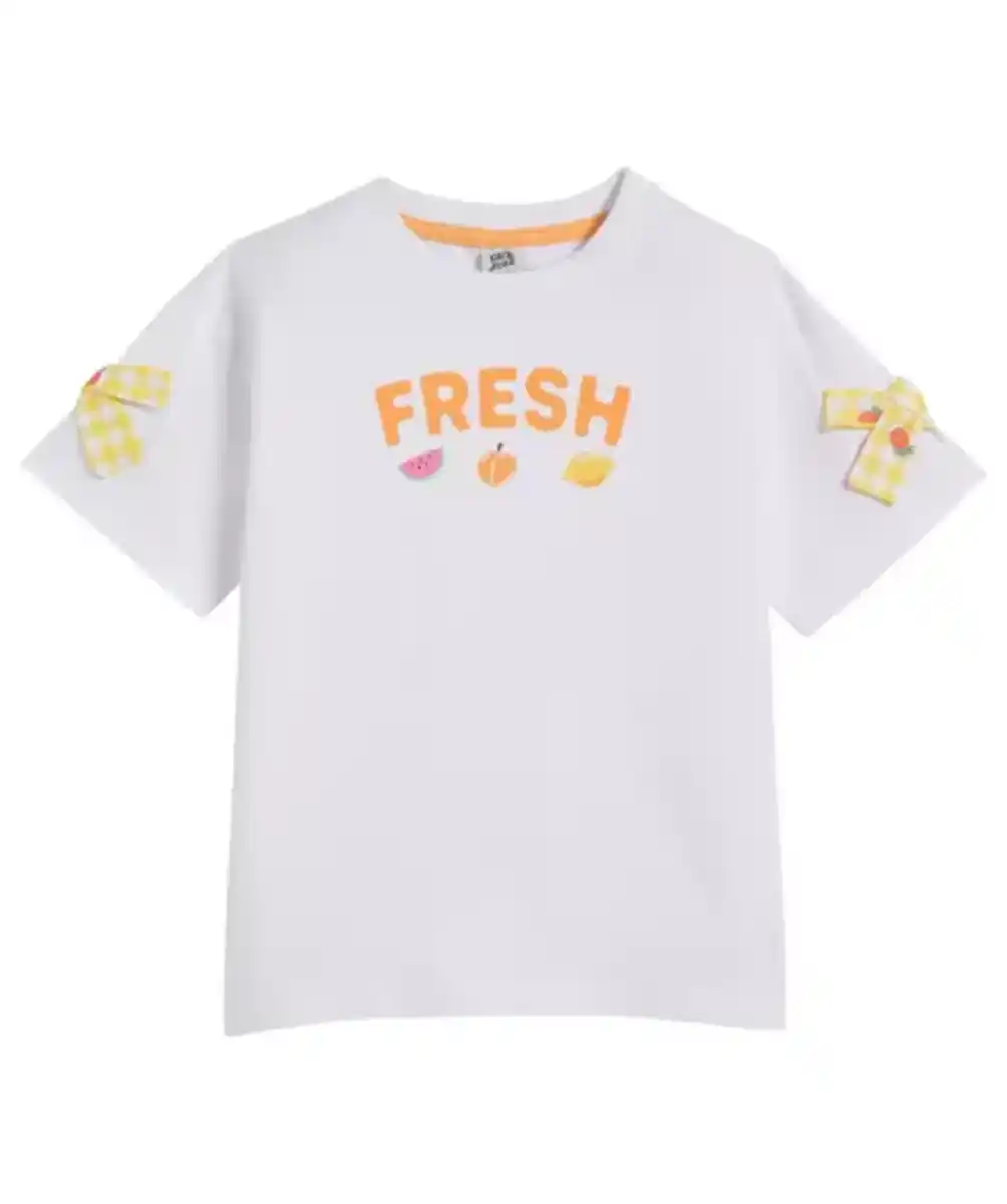 Bild 1 von T-Shirt mit Schleifen, weiß