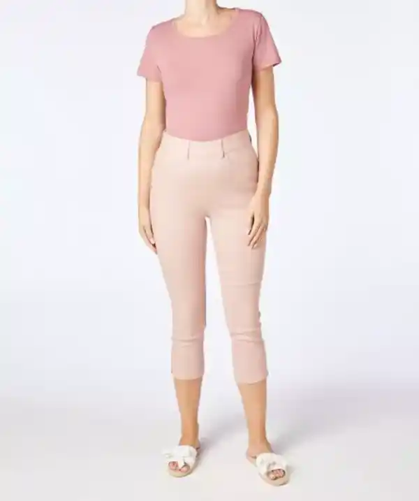 Bild 1 von Twillhose in Caprilänge, rosa
