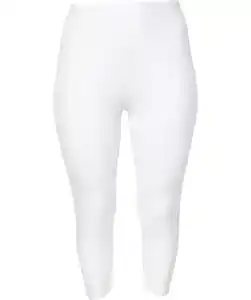 Leggings mit Spitzensaum, weiß