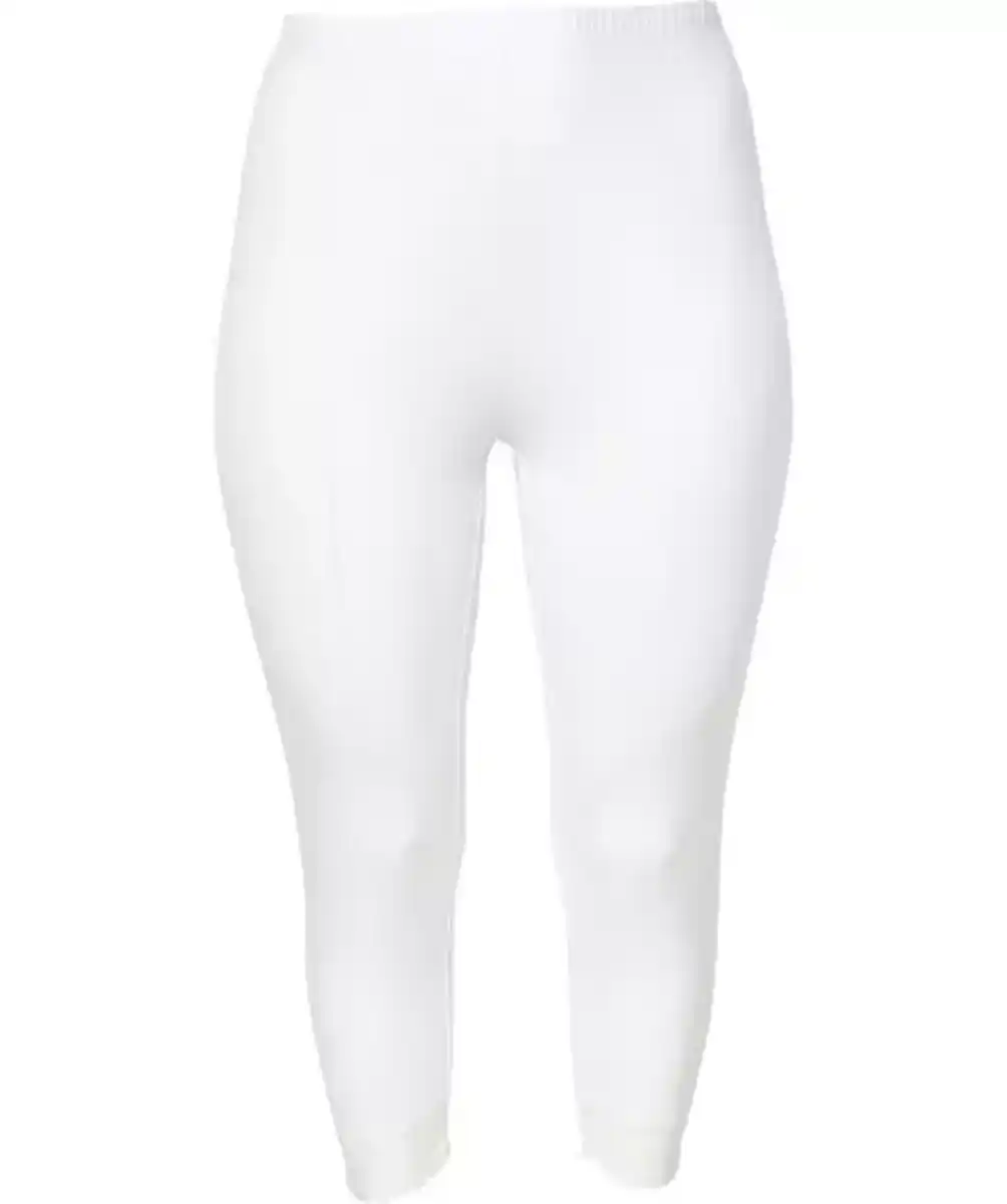 Bild 1 von Leggings mit Spitzensaum, weiß