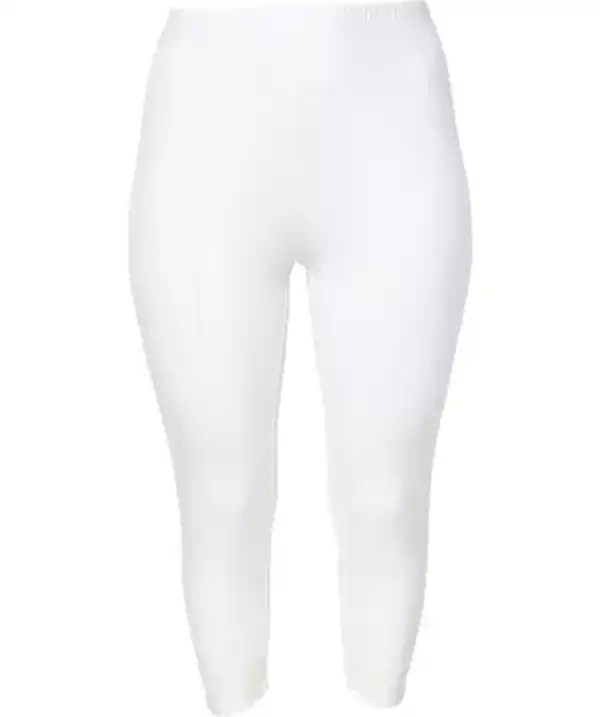 Bild 1 von Leggings mit Spitzensaum, weiß