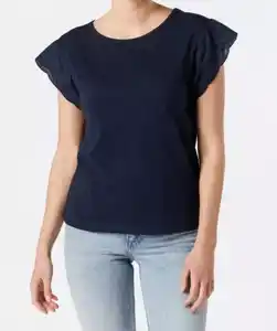 T-Shirt mit Flügelärmeln, dunkelblau