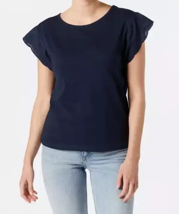 Bild 1 von T-Shirt mit Flügelärmeln, dunkelblau