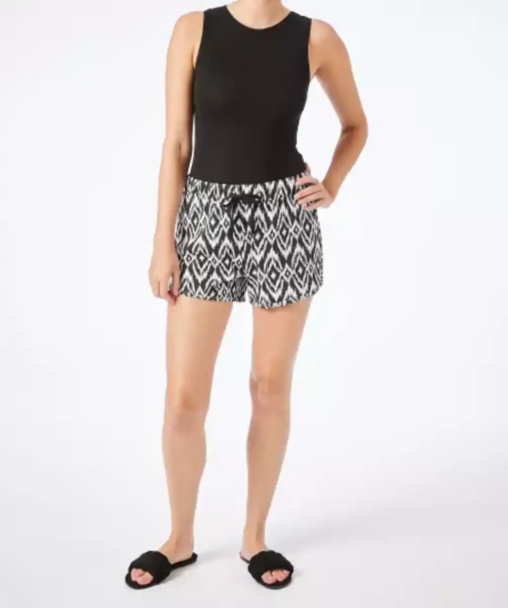 Bild 1 von Kurze Shorts, schwarz bedruckt