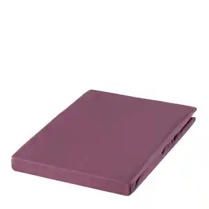 Estella Spannbetttuch, Aubergine, Magnolie, Textil, 150x200 cm, Textiles Vertrauen - Oeko-Tex®, Hohenstein, bügelfrei, für Wasserbetten geeignet, Schlaftextilien, Bettwäsche, Bettlaken, Spannbett
